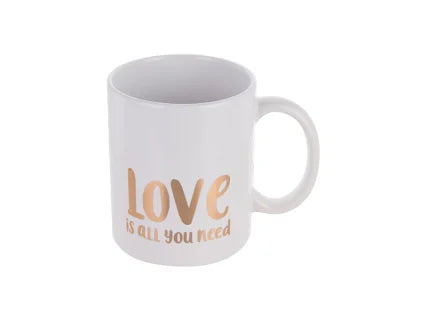 11oz White Motto Sublimation Photo Mug(Love)