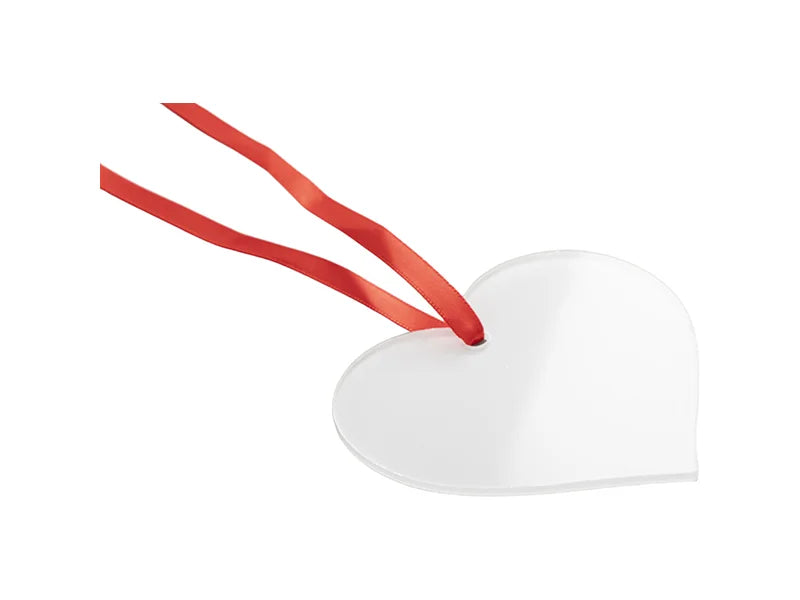 Sublimation Acrylic Ornament(Heart, 7.6*7.6*0.2cm)