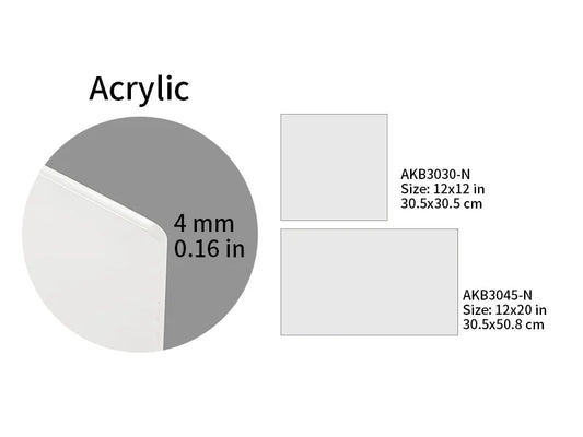 Sublimation Blanks Acrylic sheet (Single-Sided, 12inch x 20inch/30.5x50.8x0.4cm)