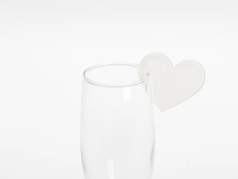 Sublimation Blanks Acrylic Drink Tags (5*4.6*0.4cm,Heart Shape)
