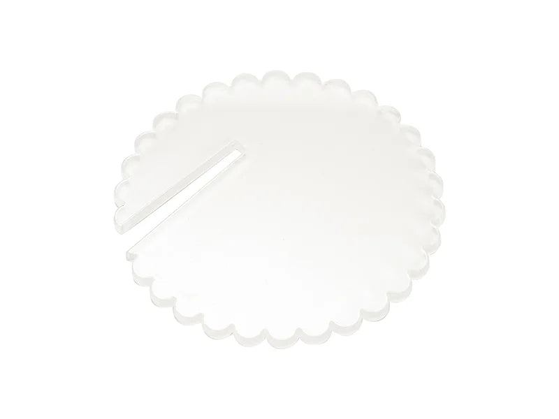 Sublimation Blanks Acrylic Drink Tags (φ5*0.4cm,Wavy Shape)