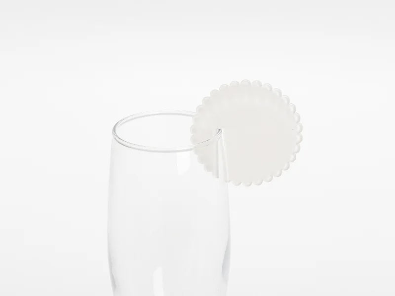 Sublimation Blanks Acrylic Drink Tags (φ5*0.4cm,Wavy Shape)