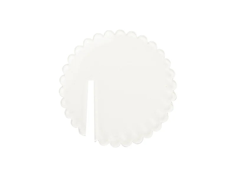 Sublimation Blanks Acrylic Drink Tags (φ5*0.4cm,Wavy Shape)