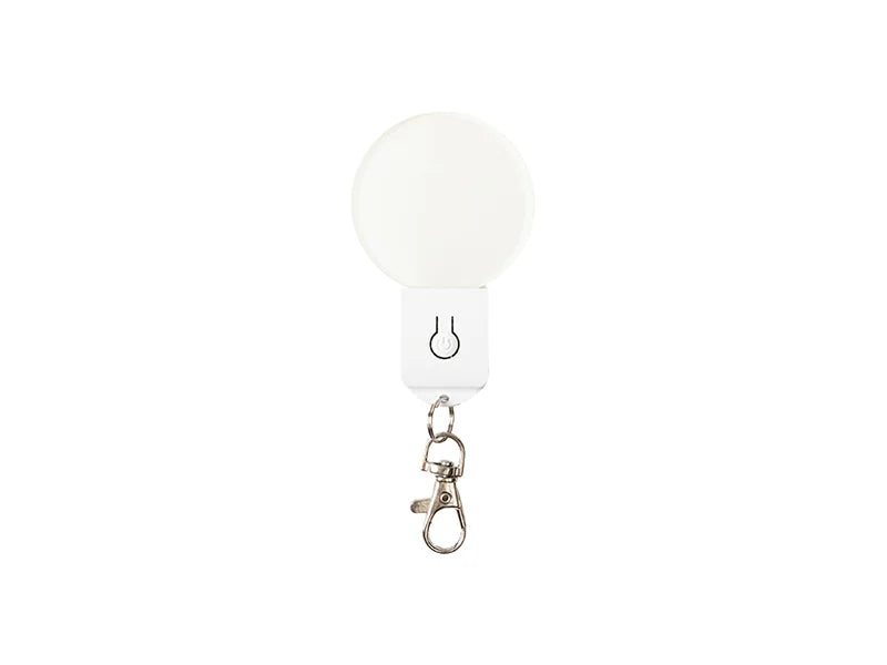 Sublimation Blanks Colorful LED Acrylic Light Up Keyring(RND shape,7 colors)