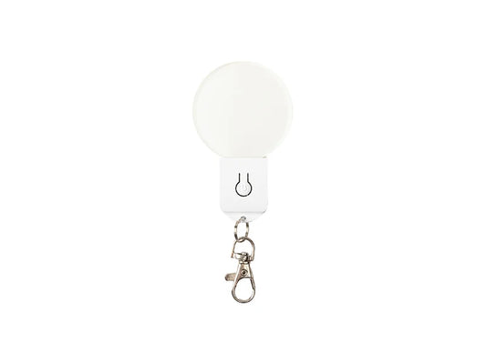Sublimation Blanks Colorful LED Acrylic Light Up Keyring(RND shape,7 colors)
