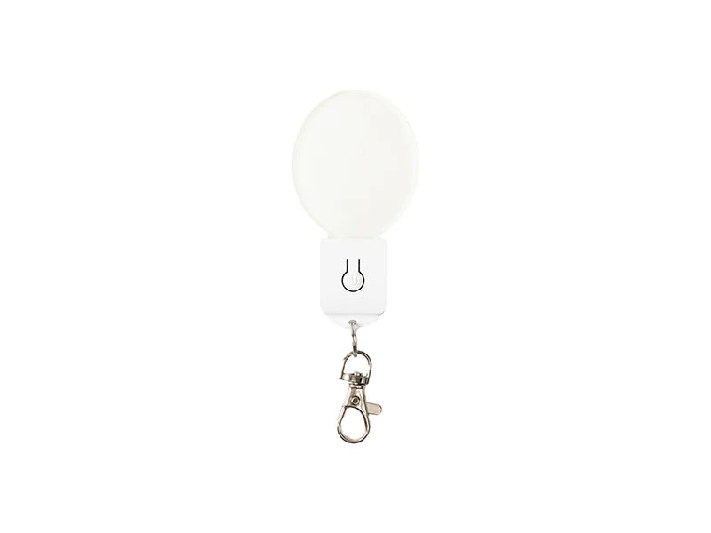 Sublimation Blanks Colorful LED Acrylic Light Up Keyring(Oval shape,7 colors)