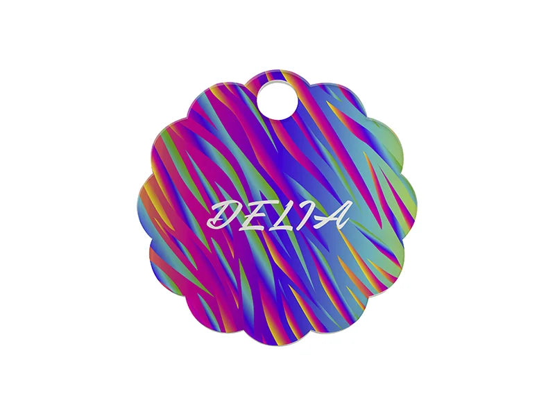 Sublimation Blanks Acrylic Name Tag for 40oz Stanley Tumbler (8.2*8.2*0.4cm,Lace RND Shape)