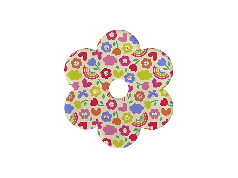 Sublimation Blanks Acrylic Name Tag (8.1*8.1*0.4cm,Peach Blossom Shape)