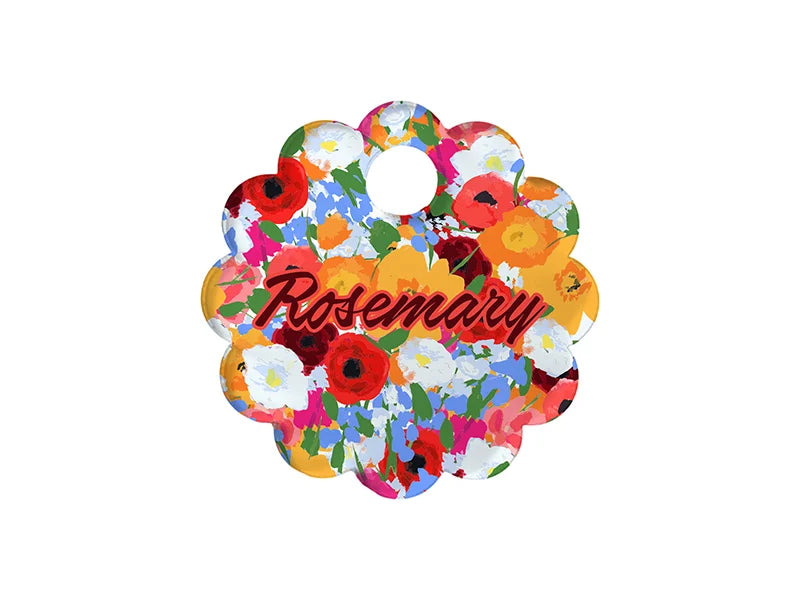 Sublimation Blanks Acrylic Name Tag (φ6.5*0.4cm,Lace RND Shape)