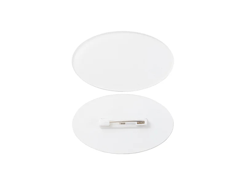 Sublimation Blanks Acrylic Name Badge(Oval, 7.6*4.5*0.4cm)