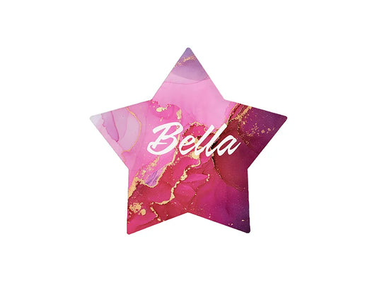 Sublimation Acrylic Name Badge(Star shape,7.7*7.7*0.4cm)