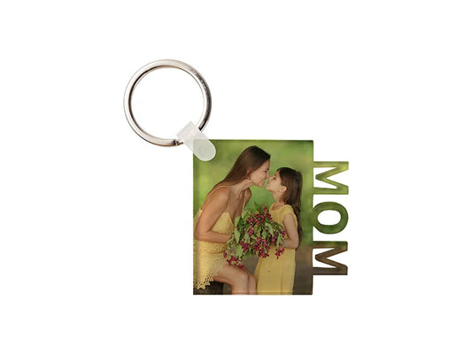Sublimation Blanks Acrylic Keyring(MOM, 5*5*0.4cm)