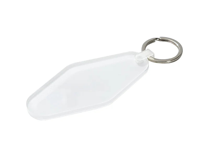 Sublimation Blanks Acrylic Motel Keyring (4.5*9cm /1.77inchx3.54inch)