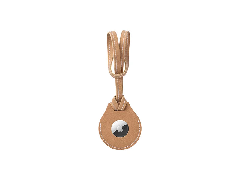 Sublimation Blanks PU AirTag Holder Bag Charm with Strap