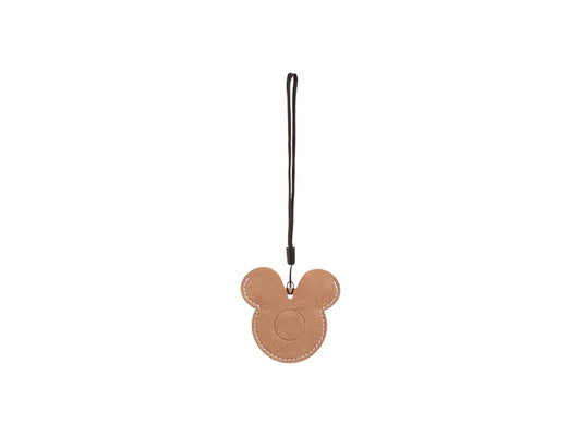 Sublimation Blanks PU AirTag Cover Pendant(Mickey Mouse, Brown)
