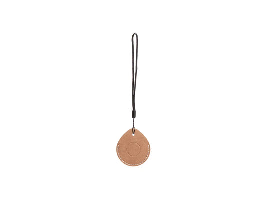 Sublimation Blanks PU AirTag Cover Pendant(Teardrop, Brown)