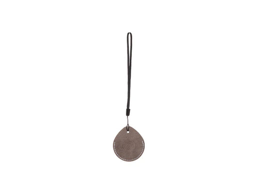 Sublimation Blanks PU AirTag Cover Pendant(Teardrop, Dark Gray)
