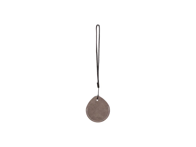 Sublimation Blanks PU AirTag Cover Pendant(Teardrop, Dark Gray)