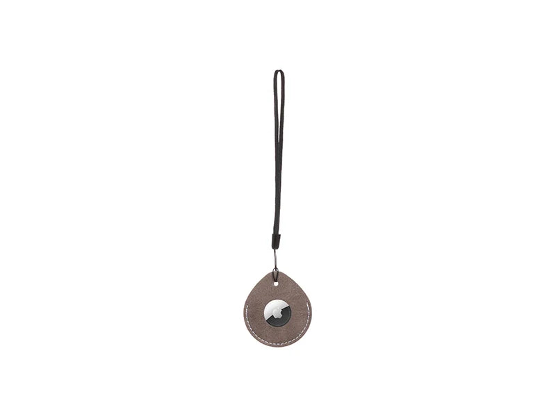 Sublimation Blanks PU AirTag Cover Pendant(Teardrop, Dark Gray)