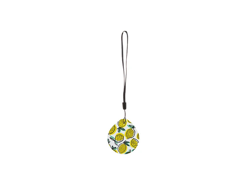 Sublimation Blanks PU AirTag Cover Pendant(Teardrop, White)