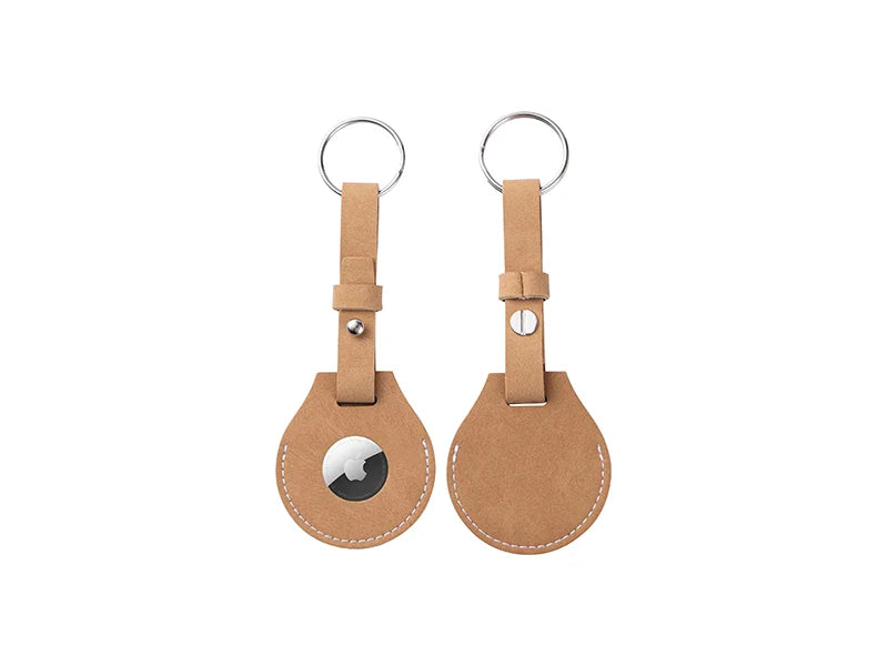 Sublimation Blanks PU AirTag Keychain Holder (Long Strap)