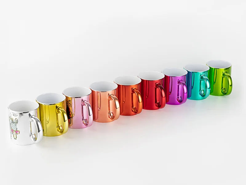 11oz Sublimation Blanks Green Plated Ceramic Mug