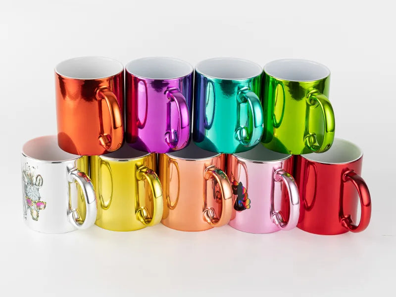11oz Sublimation Blanks Green Plated Ceramic Mug