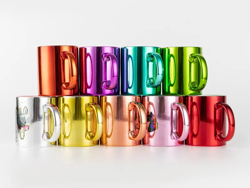 11oz Sublimation Blanks Green Plated Ceramic Mug