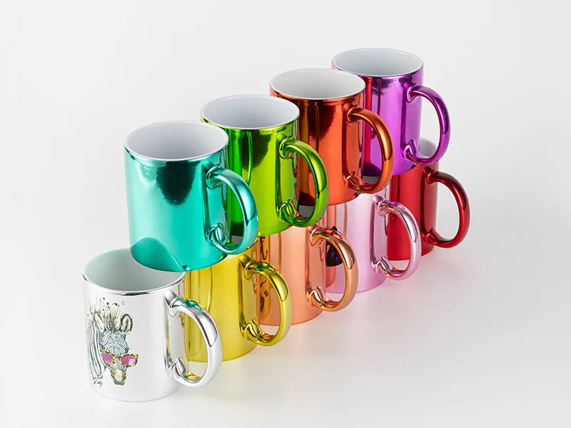 11oz Sublimation Blanks Green Plated Ceramic Mug