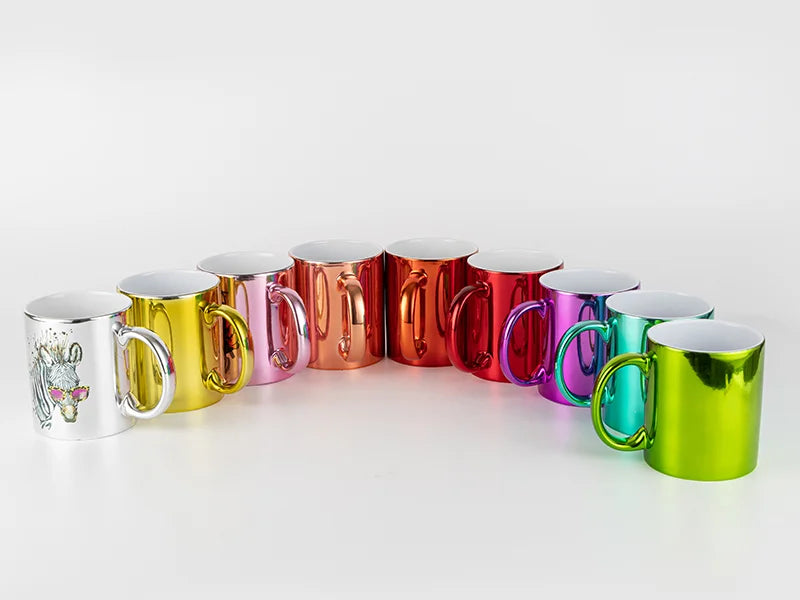11oz Sublimation Blanks Light Green Plated Ceramic Mug