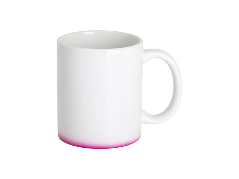 11oz Sublimation Ceramic Mug w/ Fuchsia Gradient Base