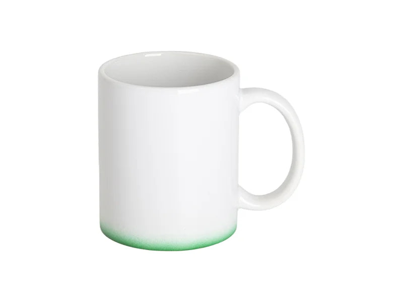 11oz/330ml Sublimation Ceramic Mug w/ Green Gradient Base