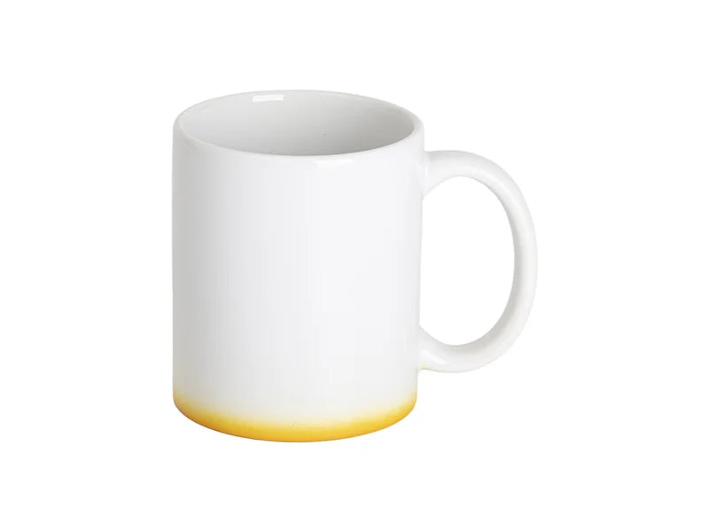 11oz Sublimation Ceramic Mug w/ Orange Gradient Base
