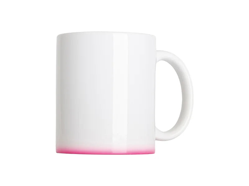 11oz Sublimation Ceramic Mug w/ Pink Gradient Base