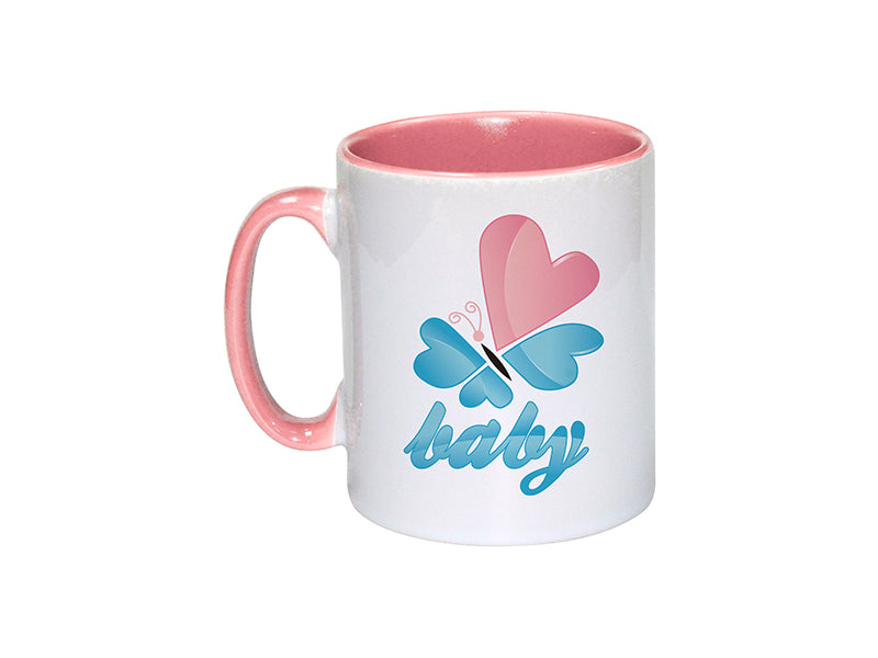 Sublimation 10oz Inner Rim Color Mug(Pink)