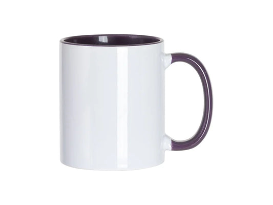 Sublimation Blanks 11oz Inner/Handle Color Mug Starry Purple
