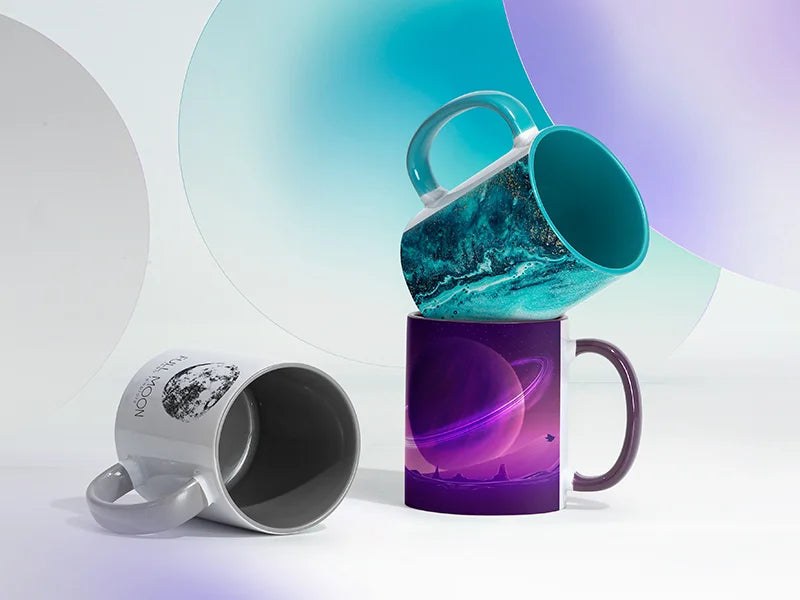 Sublimation Blanks 11oz Inner/Handle Color Mug Lunar Grey