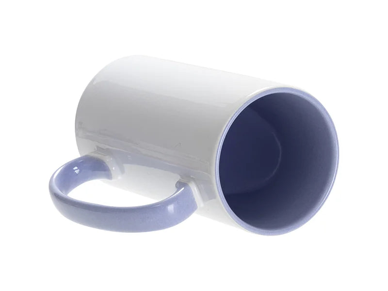 Sublimation Blanks 12.8oz/380ml Inner/Handle Color Skinny Tall Mug-Light Purple