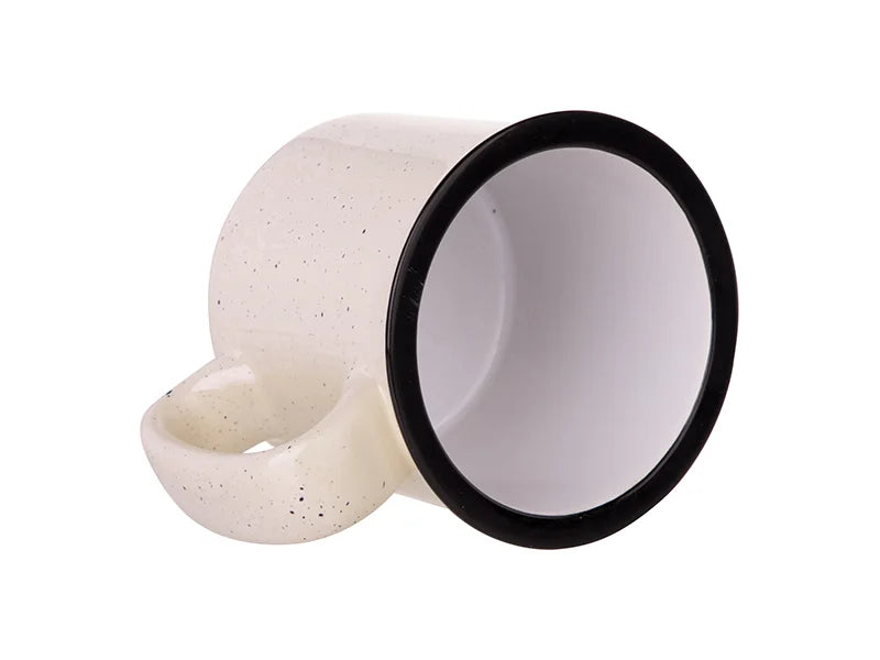 Sublimation 13oz/400ml Ceramic Enamel Coffee Mug (Beige Pattern)