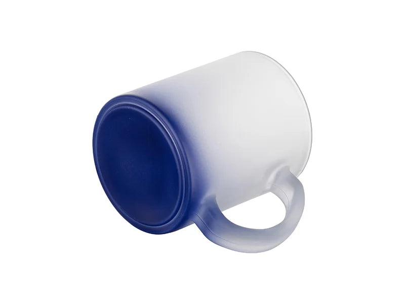 Sublimation 11oz Glass Mugs Gradient Dark Blue