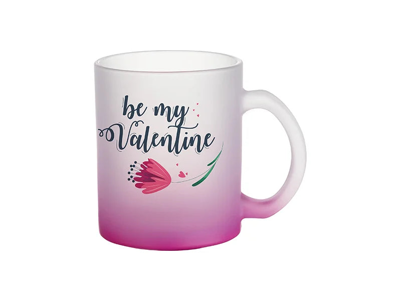 Sublimation 11oz Glass Mugs Gradient Purple