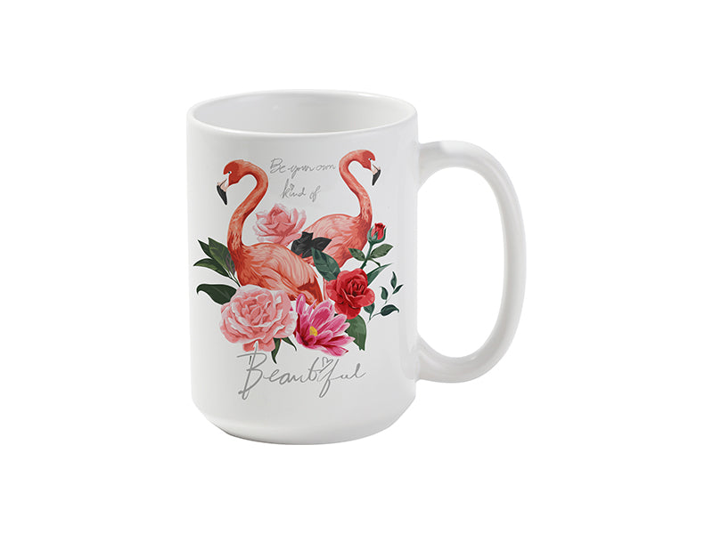 Sublimation 15oz Motto Mug(Heart Shape)