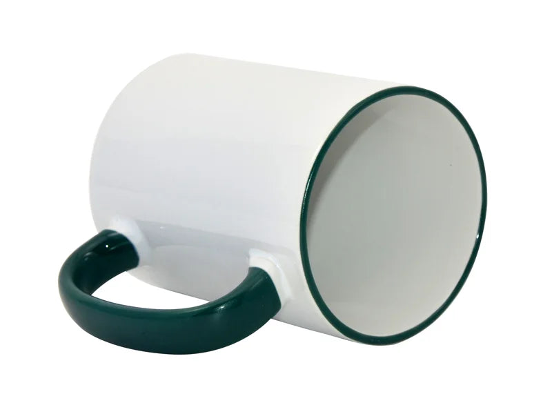 Sublimation 15oz Rim/Handle Mugs - Green