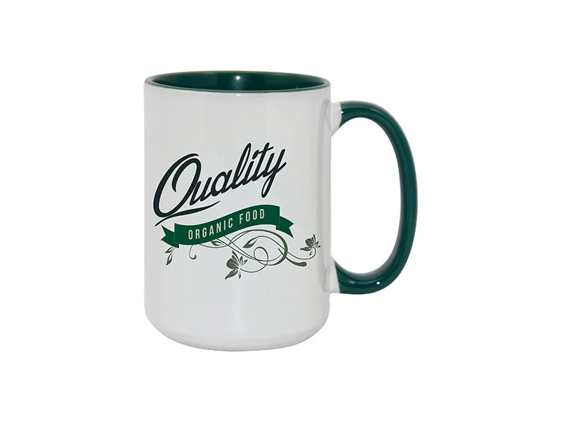 Sublimation 15oz Inner Rim Color - Green