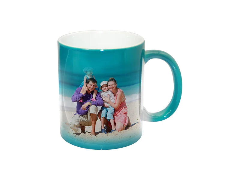 Sublimation 11oz Changing Color Mugs(green)