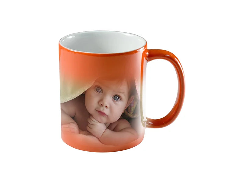 Sublimation 11oz Changing Color Mugs(Orange)