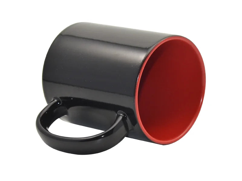 Sublimation 11oz Black Color Changing mug (Inner Red)