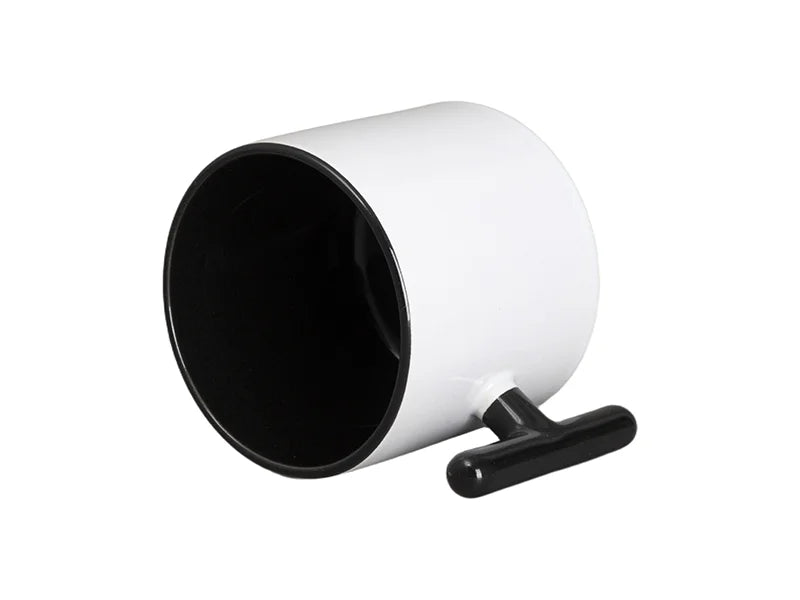 Sublimation 9oz Inner T-Handle Color Mug (Black)