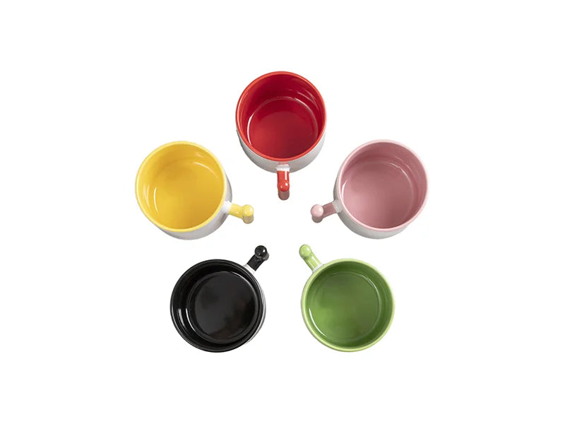 Sublimation 9oz Inner T-Handle Color Mug (Black)