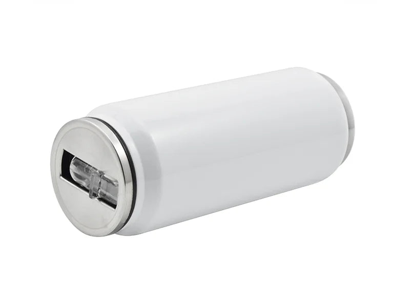 Sublimation 12oz/350ml Stainless Steel Coke Can with Straw (White)